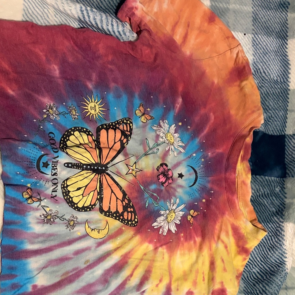 Colorful Tie-Dye Butterfly T-Shirt